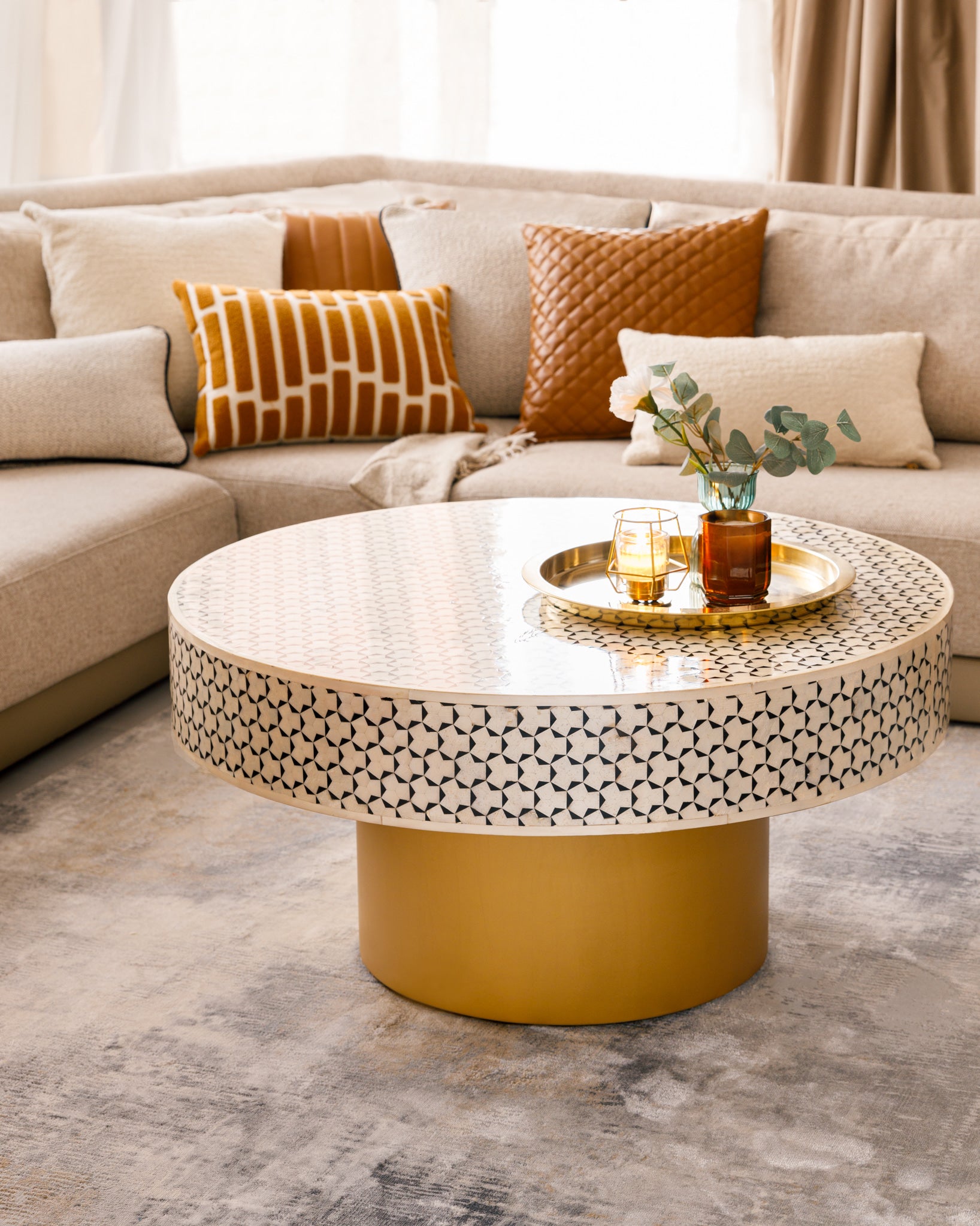 Moroccan Inlay Coffee Table - Wasilaah