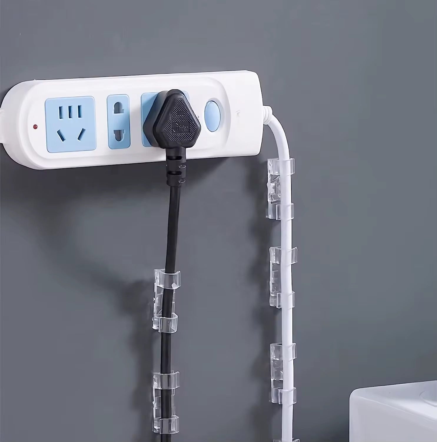 16-Self-adhesive Cable Management Clip