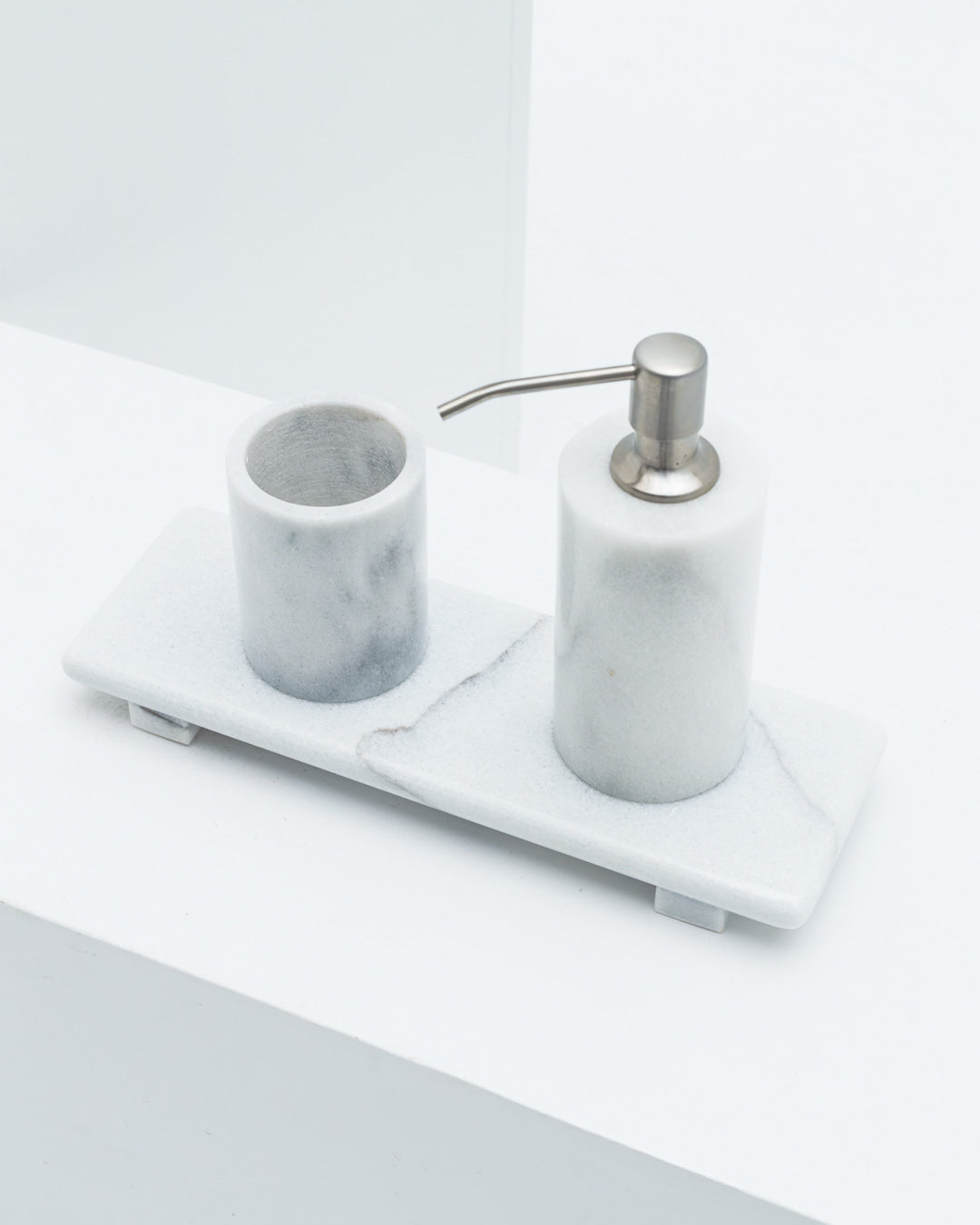 White Marble Bathroom Set