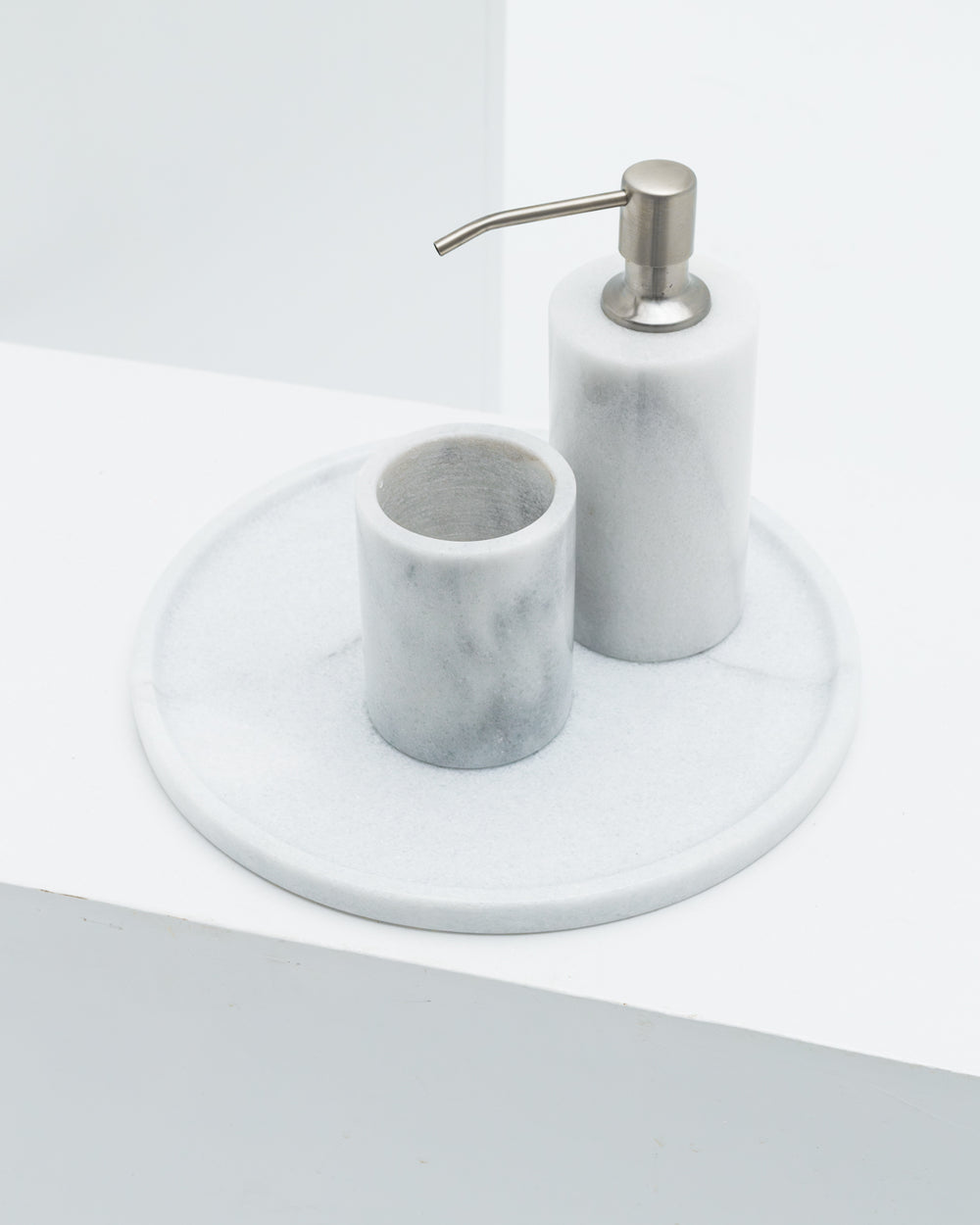 White Marble Bathroom Set