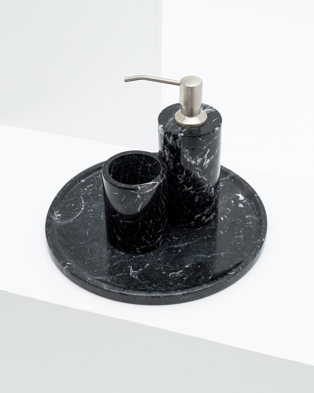 Elegant & Durable Black Marble Bathroom Set Enhance Your Decor