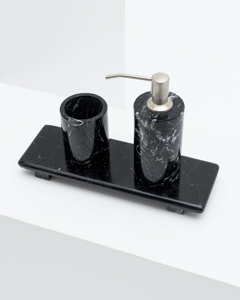 Elegant & Durable Black Marble Bathroom Set Enhance Your Decor