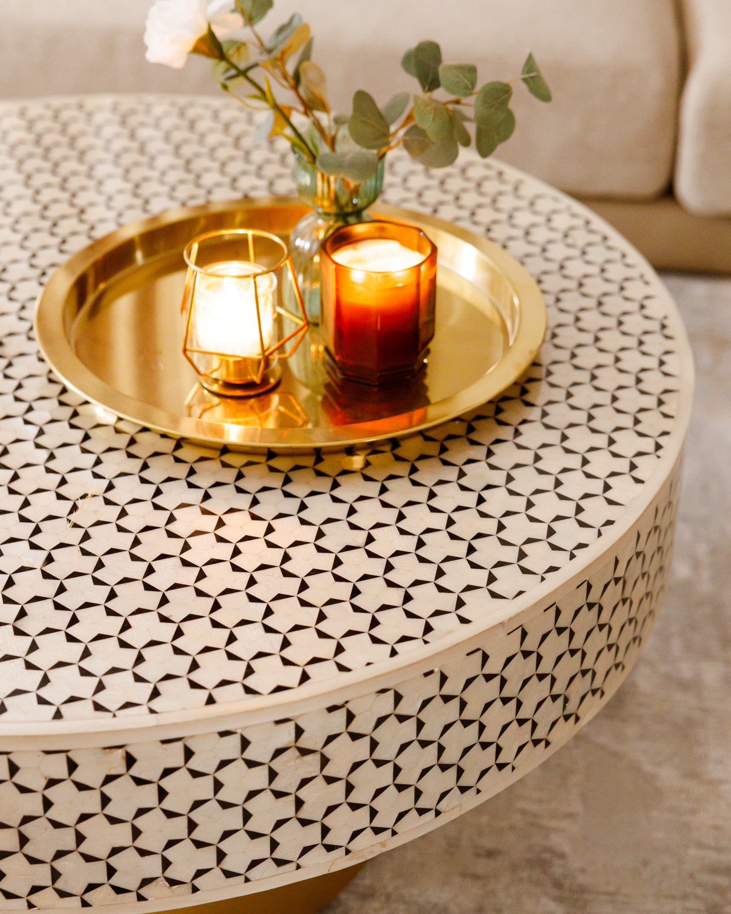 Moroccan Inlay Coffee Table - Wasilaah