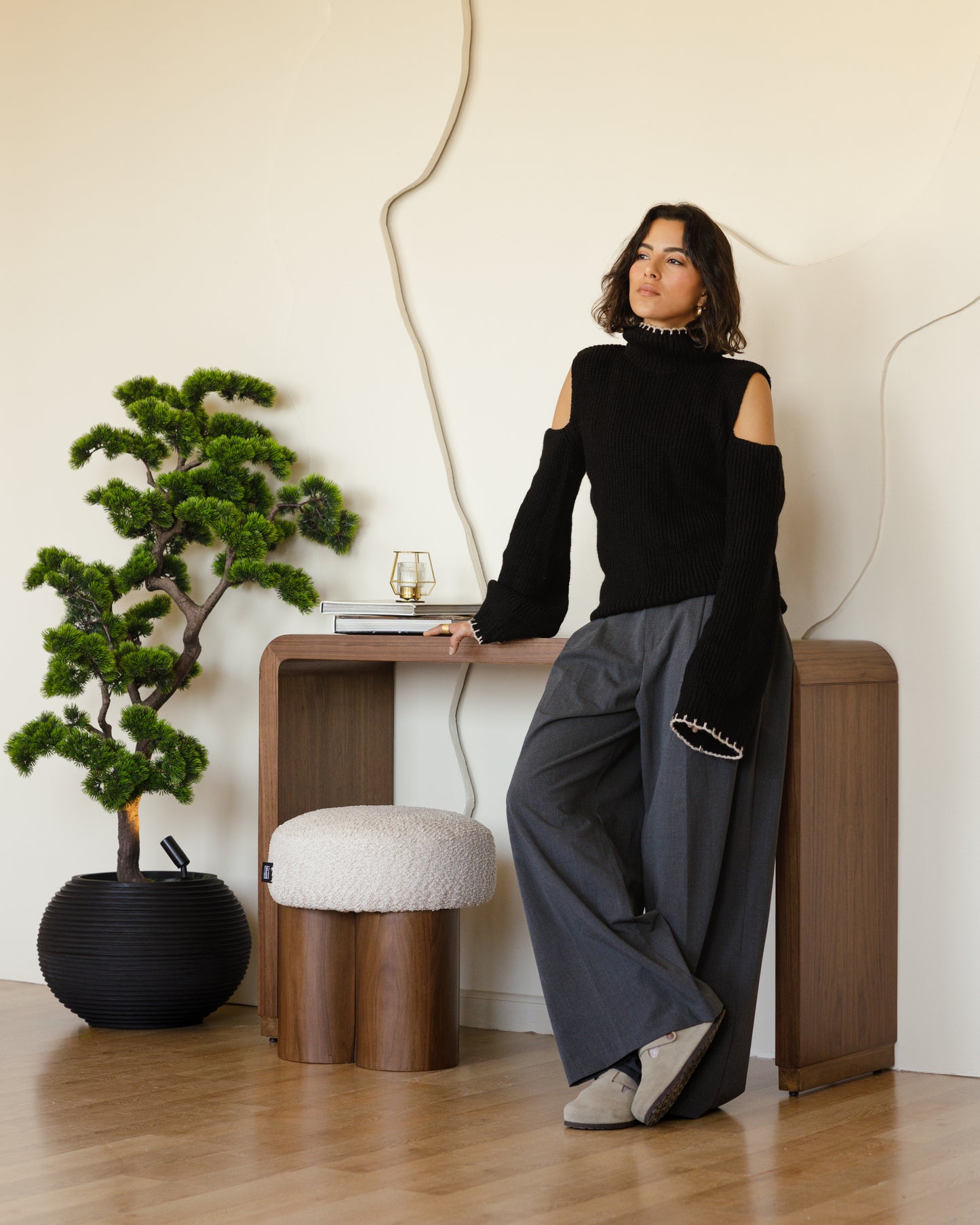 Walnut Console Entryway Table