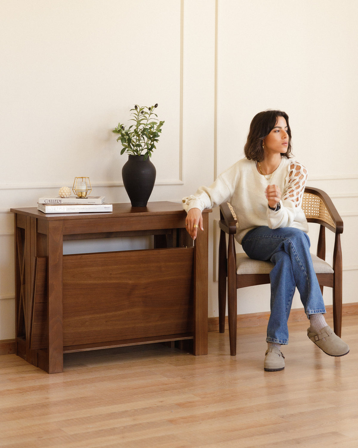 Walnut Transformer Table – Extendable Dining Table | Wasilaah Egypt