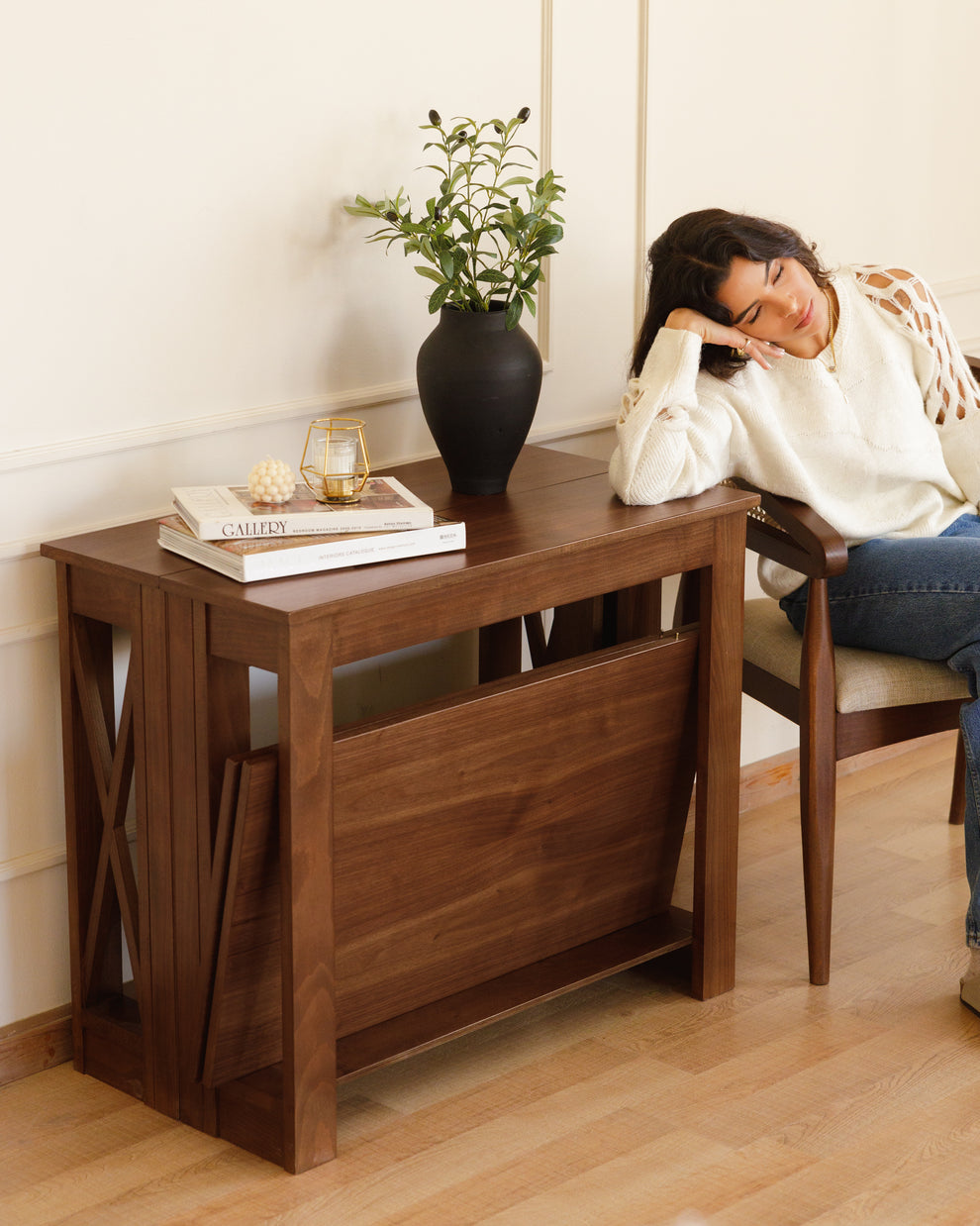 Walnut Transformer Table – Extendable Dining Table | Wasilaah Egypt