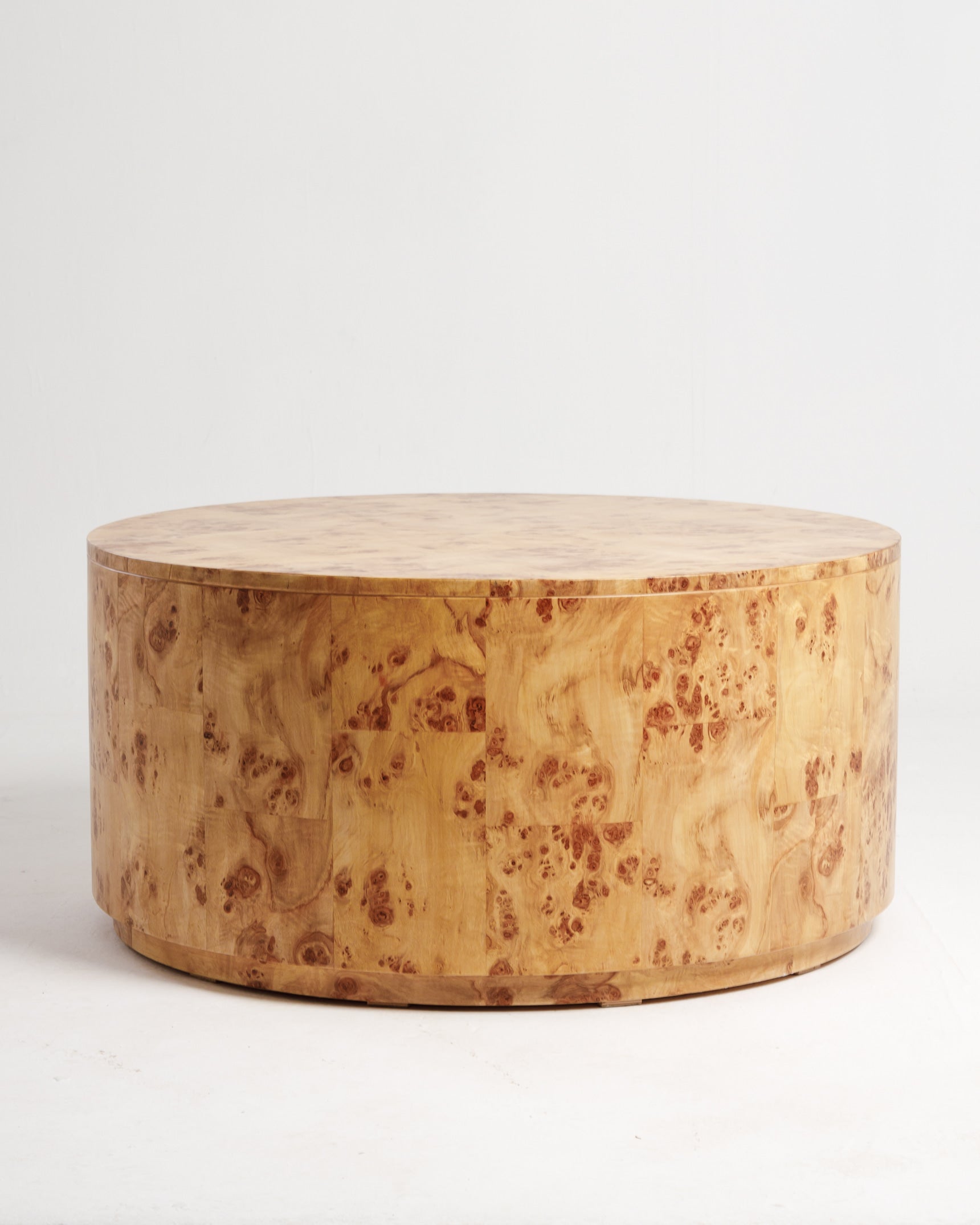 Burlwood Round Coffee Table