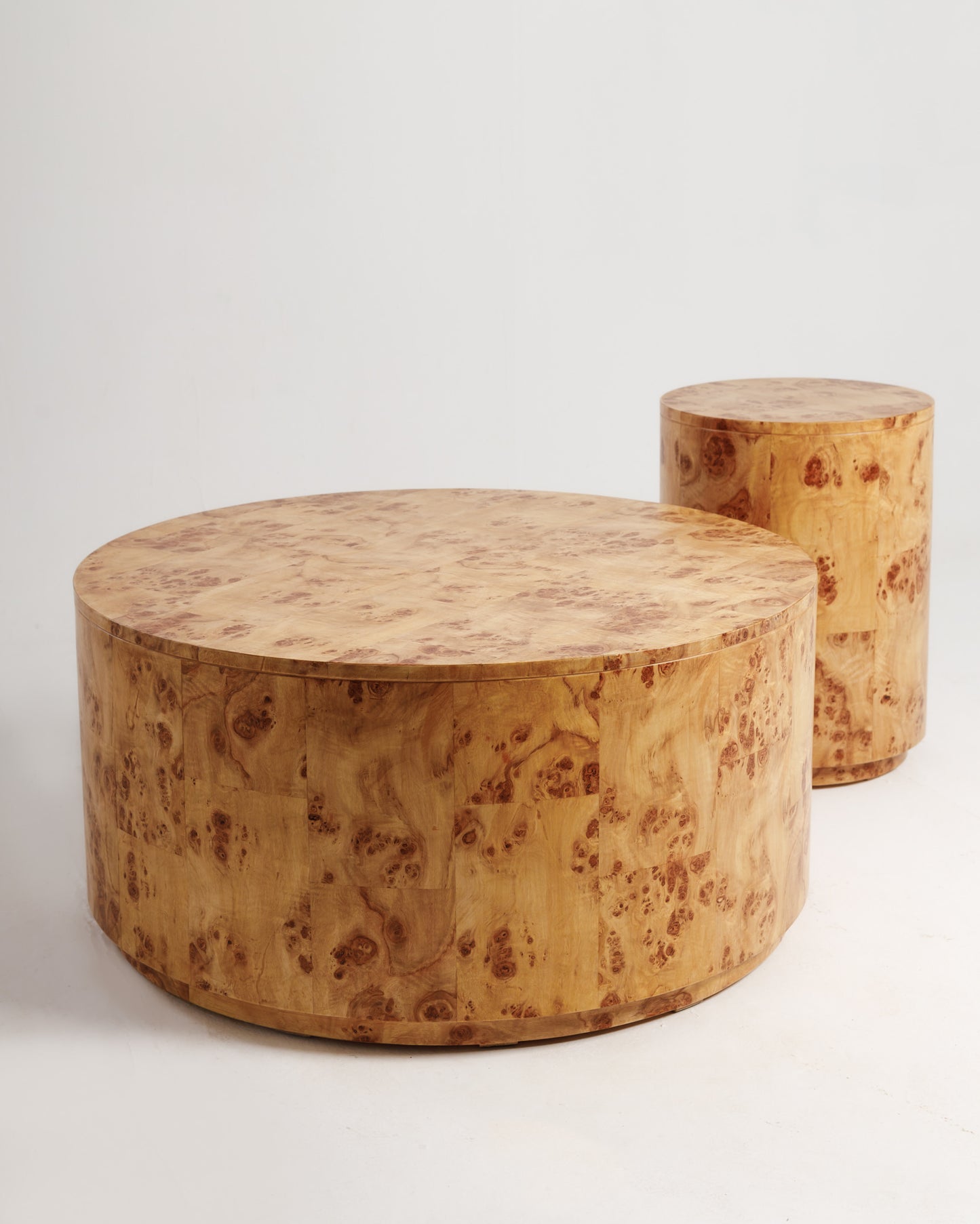 Burlwood Round Coffee Table