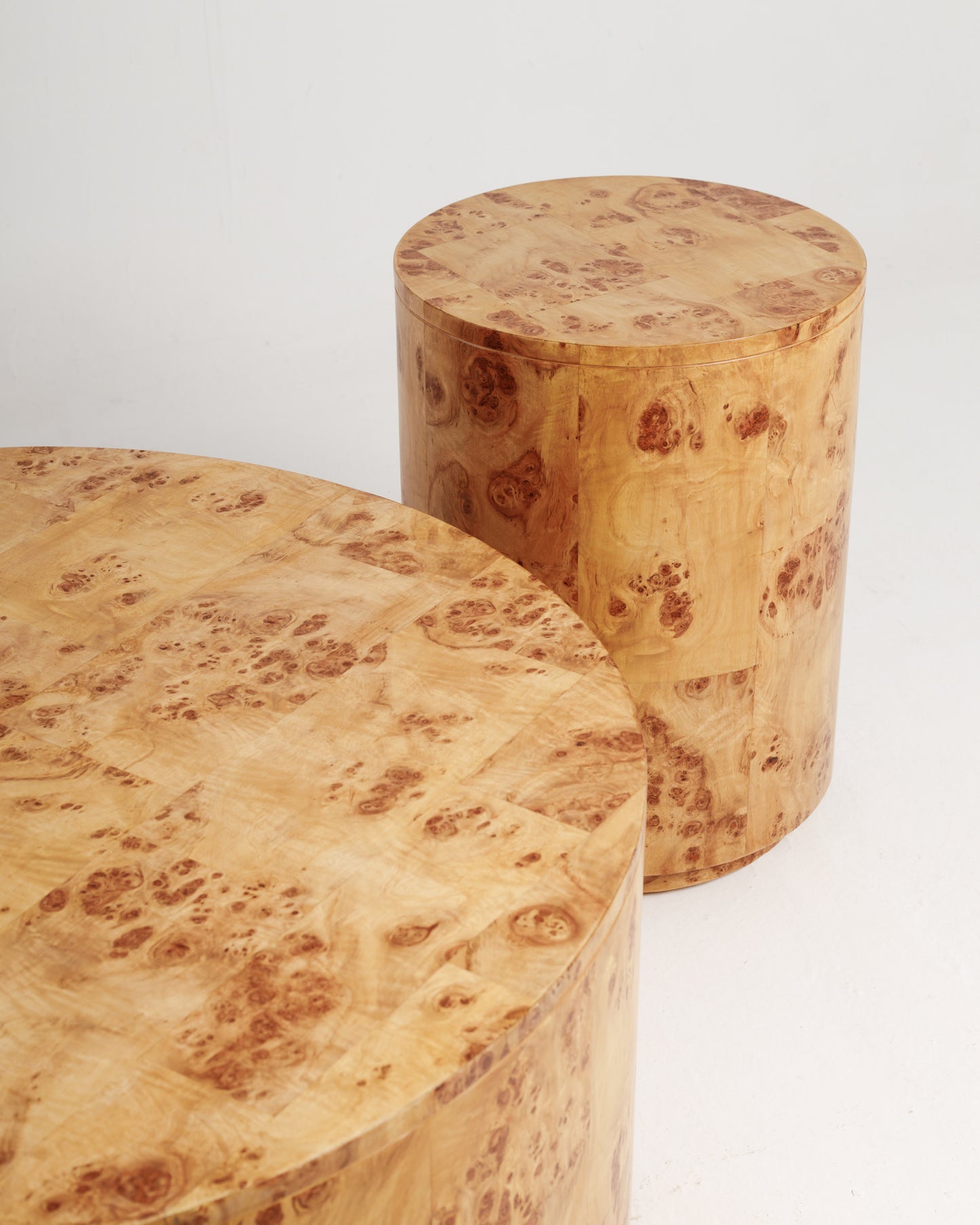 Burlwood Round Coffee Table