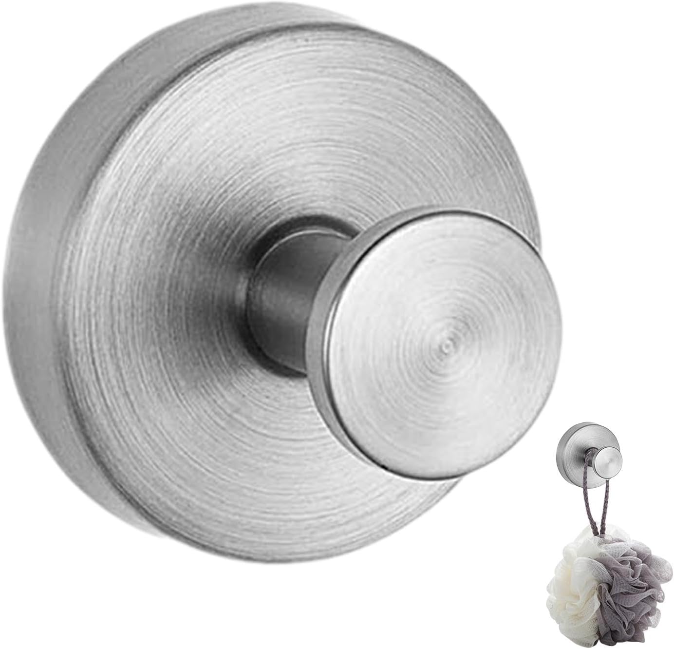 STAINLESS STEEL SUCTION CUP SHOWER HOOK