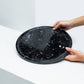 Black Marble Round Tray - Wasilaah