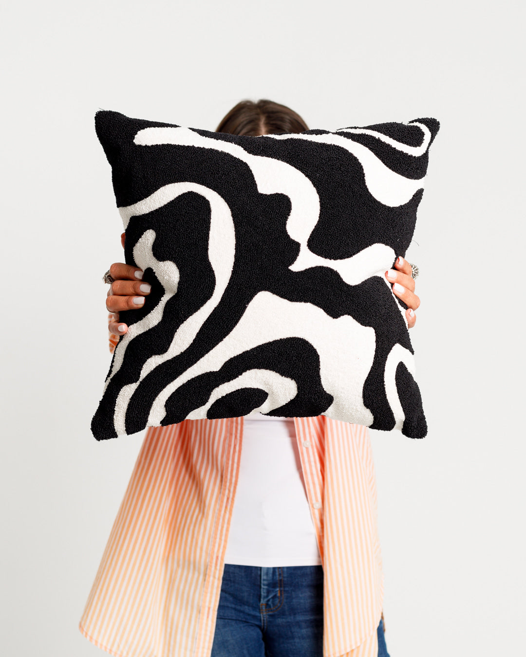 Zebra Tufted Cushion - Wasilaah