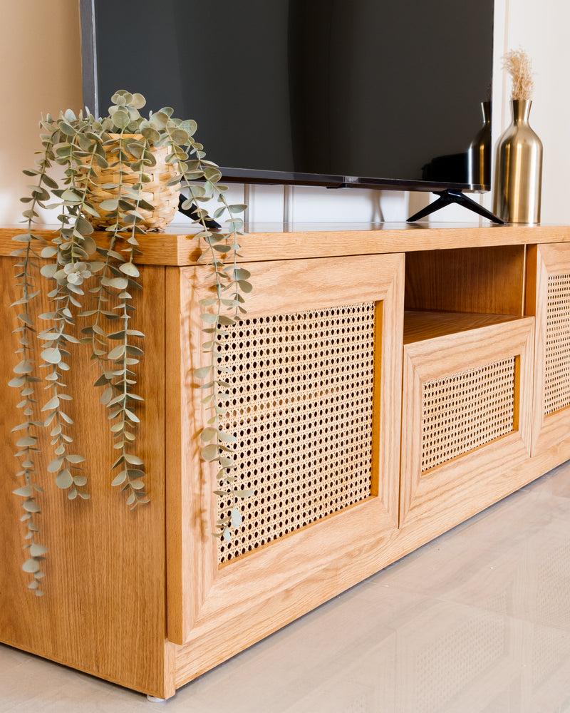 Rattan TV Unit